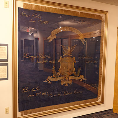 7th Michigan regimental flag residing in the Monroe County Historical Musuem. Image ©2015 Look Around You Ventures, LLC.